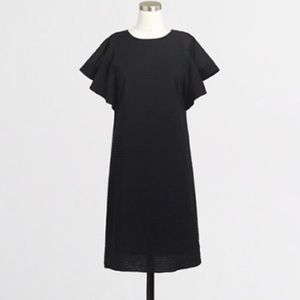 J CREW • flutter sleeve swiss dot dress